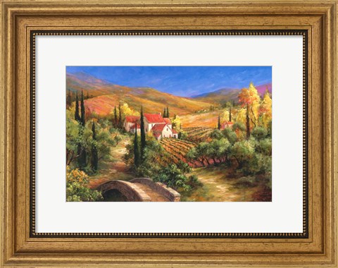 Framed Tuscan Bridge Print