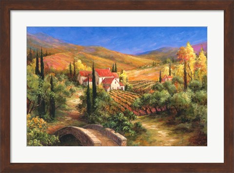 Framed Tuscan Bridge Print