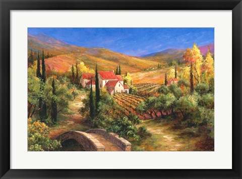 Framed Tuscan Bridge Print