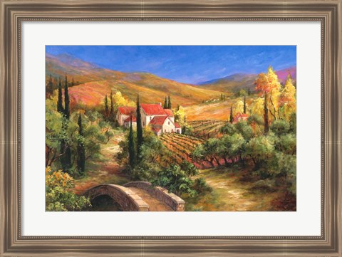 Framed Tuscan Bridge Print