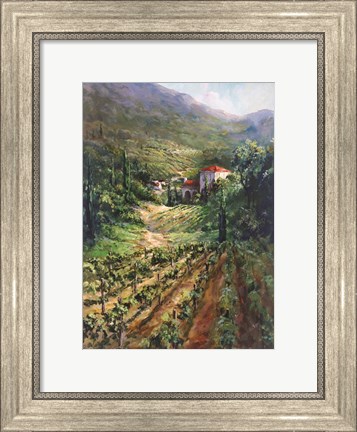 Framed Tuscany Vineyard Print