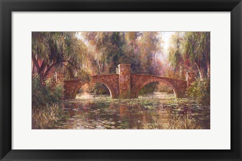 Framed Willow Bridge Print