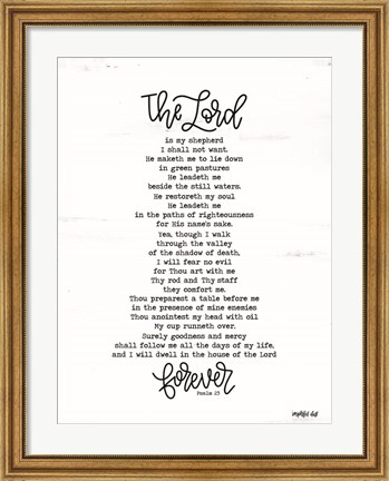 Framed Psalm 23 Print