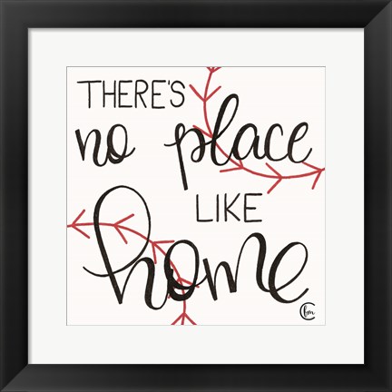 Framed No Place Like Home Plate Print