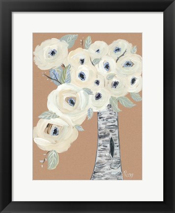 Framed Blooming Birch Vase II Print