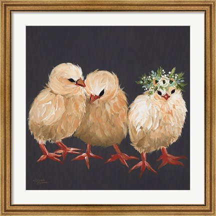 Framed Chick Trio Print