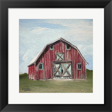 Framed Red Barn Print