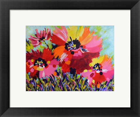 Framed Big Red Poppies Print