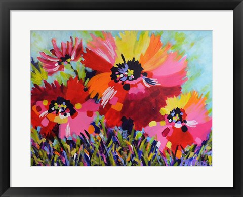 Framed Big Red Poppies Print