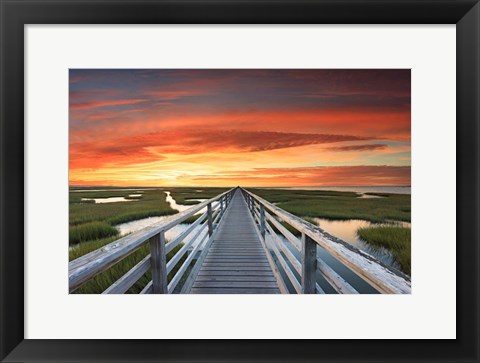 Framed Greys Beach Sunset Print