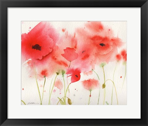 Framed Red Poppies Print