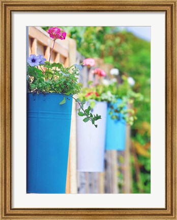 Framed Colored Pots Print