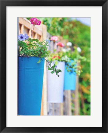 Framed Colored Pots Print