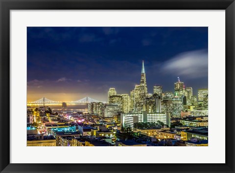 Framed San Francisco Holiday Lights Print