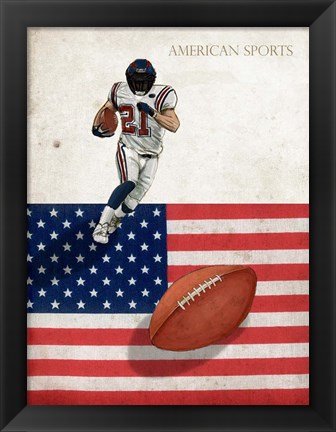 Framed American Sports: Football 1 Print