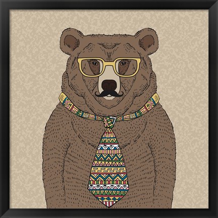 Framed Bear-man Print