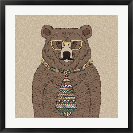 Framed Bear-man Print