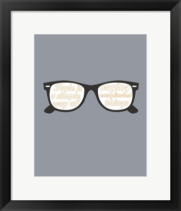 Framed Glasses Print