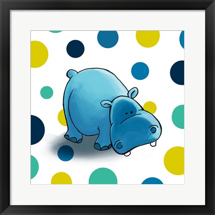 Framed Hippo Print