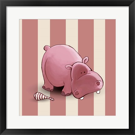 Framed Hippo Print