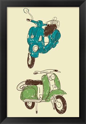 Framed Scooter I Print