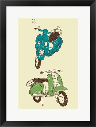 Framed Scooter I Print