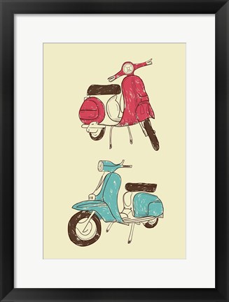 Framed Scooter II Print