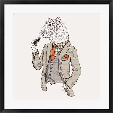 Framed Tiger-man Print