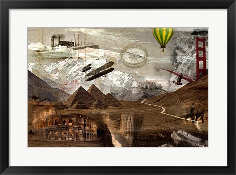 Framed World Travel Print