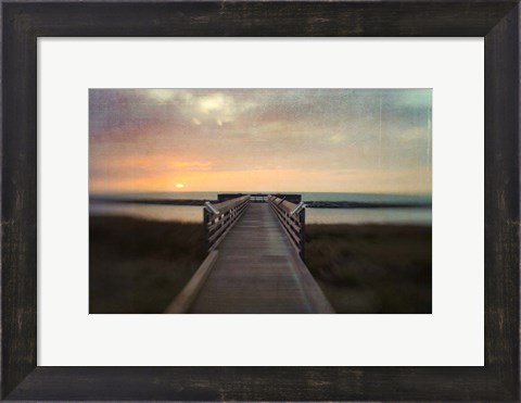 Framed Sunset Pier Print