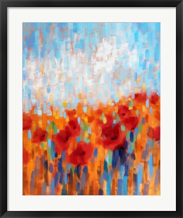 Framed Poppy Walk Print