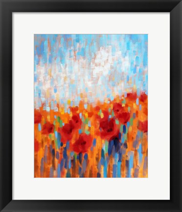 Framed Poppy Walk Print