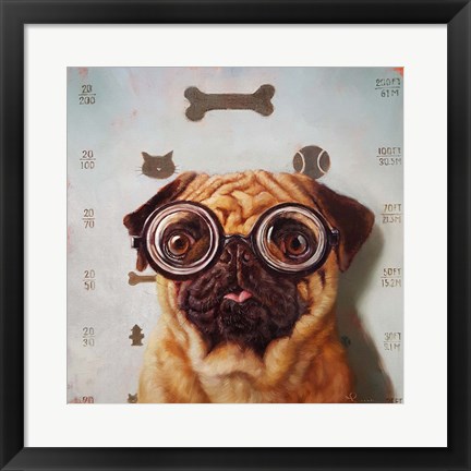 Framed Canine Eye Exam Print