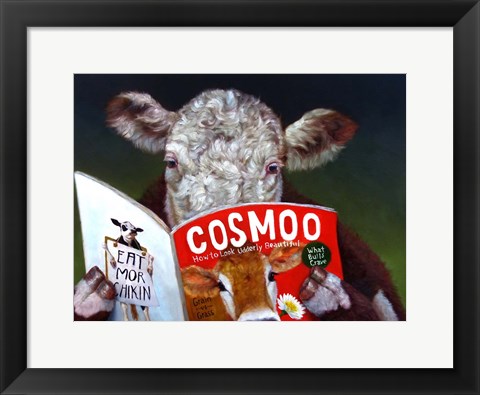 Framed Cow Tips Print