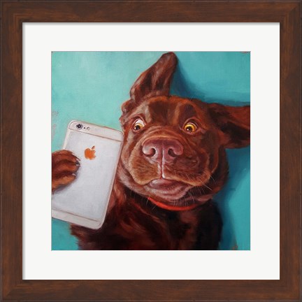 Framed Dog Selfie Print