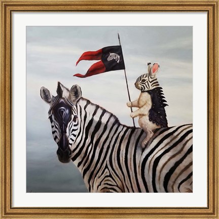 Framed Striped Warrior Print