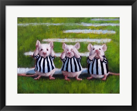 Framed Three Blind Mice Print