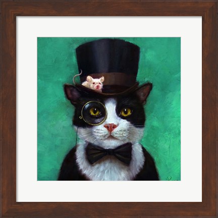 Framed Tuxedo Cat Print