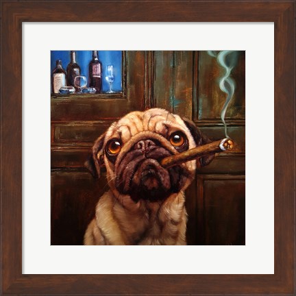 Framed Uptown Pug Print