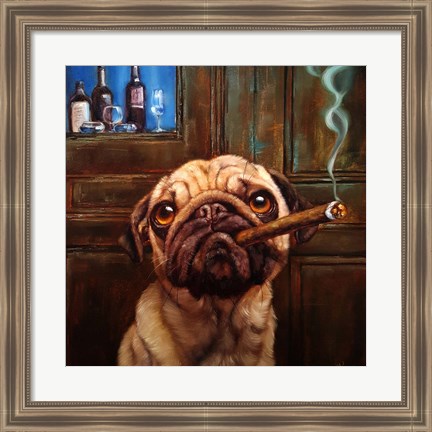 Framed Uptown Pug Print