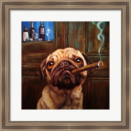 Framed Uptown Pug Print