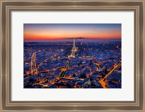 Framed City Lights Print