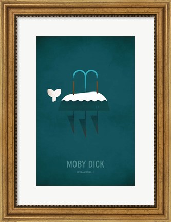 Framed Moby Dick Minimal Print