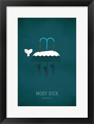 Framed Moby Dick Minimal Print