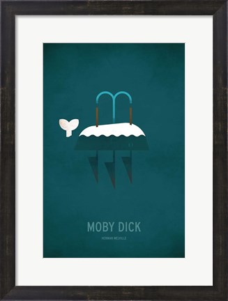 Framed Moby Dick Minimal Print