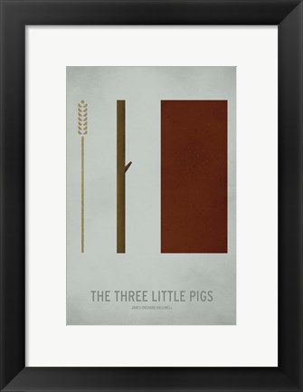 Framed Three Little Pigs Print