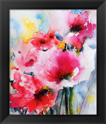 Framed Summer Poppies II Print