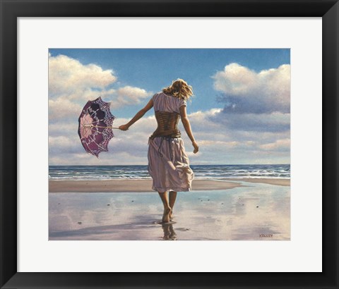 Framed Walking on Broken Clouds Print