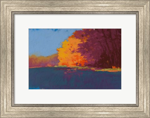 Framed River Bank Print