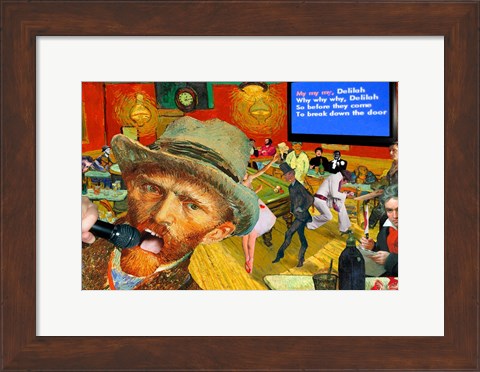 Framed Karaoke Night in Arles Print